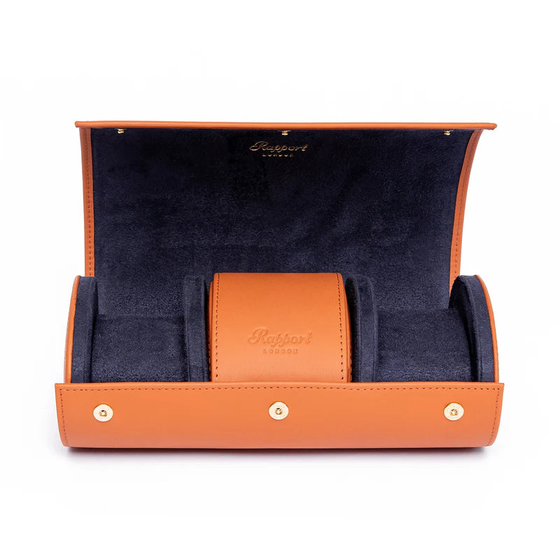HYDE PARK THREE WATCH ROLL TAN